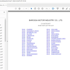 Barossa Python 100_CC SPARE PARTS LIST Manual - PDF DOWNLOAD