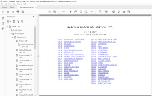 Barossa Quarterback AAM250E & ATG250E SPARE PARTS LIST Manual PDF