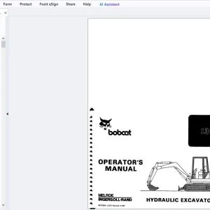 Bobcat 130 Hydraulic Excavator Operator's Manual 6570364 - PDF DOWNLOAD