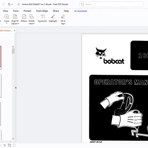 Bobcat 1600 Operators Manual - PDF DOWNLOAD