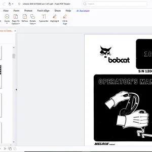 Bobcat 1600 Operators Manual - PDF DOWNLOAD