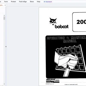 Bobcat 2000 Operation & Maintenance Manual 6566459 - PDF DOWNLOAD