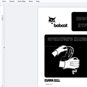 Bobcat 2000 RTF Operator's Manual 6566396 - PDF DOWNLOAD