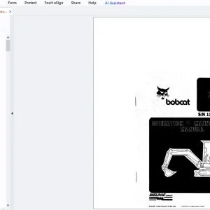 Bobcat 225 Operation & Maintenance Manual SN 11001 - 11999 - PDF DOWNLOAD
