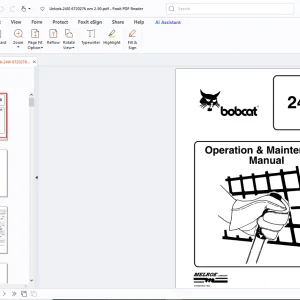Bobcat 2410 Operation & Maintenance Manual - PDF DOWNLOAD