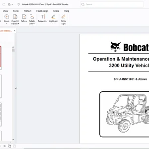 Bobcat 3200 Utility Vehicle Operation & Maintenance Manual - PDF