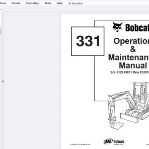 Bobcat 331 Operation & Maintenance Manual 6724466 - PDF DOWNLOAD