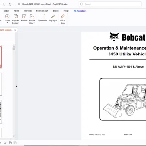 Bobcat 3450 Utility Vehicle Operation & Maintenance Manual - PDF DOWNLOAD