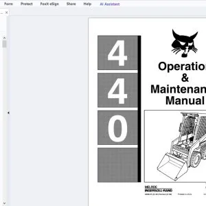 Bobcat 440 Operation & Maintenance Manual 6566475 - PDF DOWNLOAD
