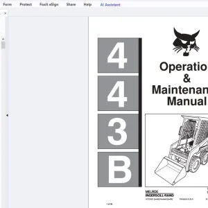 Bobcat 443B Operation & Maintenance Manual 6722481 - PDF DOWNLOAD