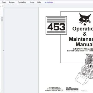 Bobcat 453 Operation & Maintenance Manual 6900326 - PDF DOWNLOAD