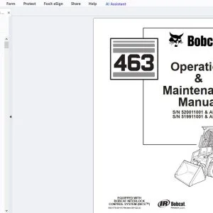 Bobcat 463 Operation & Maintenance Manual 6901175 - PDF DOWNLOAD