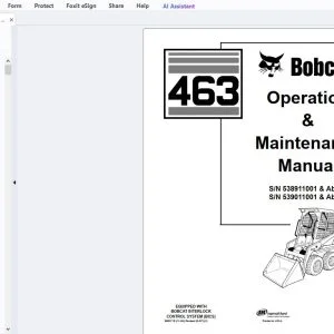 Bobcat 463 Operation & Maintenance Manual 6903710 - PDF DOWNLOAD