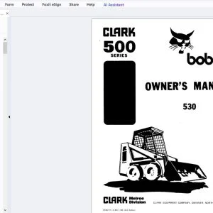 Bobcat 530 Owner's Manual 6556175 - PDF DOWNLOAD