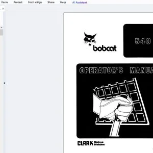 Bobcat 540 Operator's Manual 6566282 - PDF DOWNLOAD