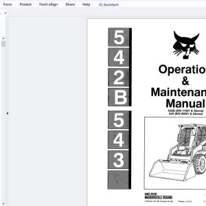 Bobcat 542B 543 Operation & Maintenance Manual 6720184 - PDF DOWNLOAD