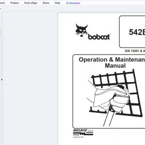 Bobcat 542B Operation & Maintenance Manual 6720358 - PDF DOWNLOAD
