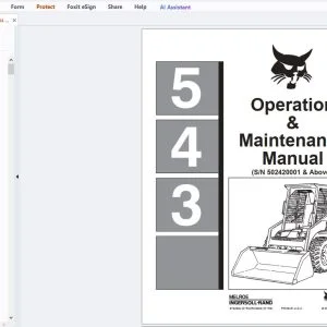 Bobcat 543 Operation & Maintenance Manual 6722584 - PDF DOWNLOAD