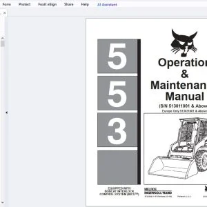 Bobcat 553 Operation & Maintenance Manual 6724696 - PDF DOWNLOAD