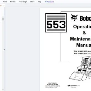 Bobcat 553 Operation & Maintenance Manual 6901823 - PDF DOWNLOAD
