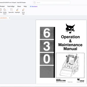 Bobcat 630 Operation & Maintenance Manual - PDF DOWNLOAD