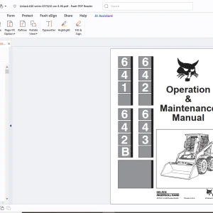 Bobcat 641 642 642B 643 Operation & Maintenance Manual  - PDF