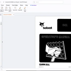 Bobcat 641 Operators Manual - PDF DOWNLOAD