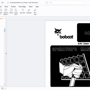 Bobcat 643 Operators Manual SN 13001 - PDF DOWNLOAD