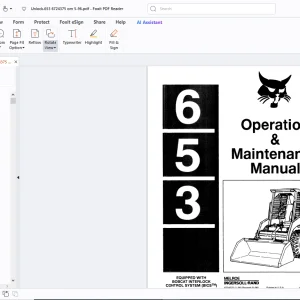 Bobcat 653 Operation & Maintenance Manual - PDF DOWNLOAD