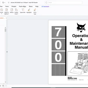 Bobcat 700 Operation & Maintenance Manual - PDF DOWNLOAD
