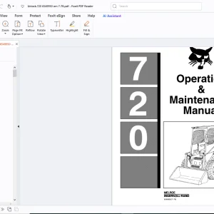 Bobcat 720 Operation & Maintenance Manual - PDF DOWNLOAD