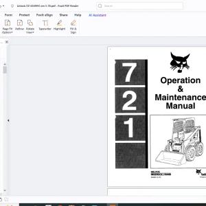 Bobcat 721 Operation & Maintenance Manual - PDF DOWNLOAD