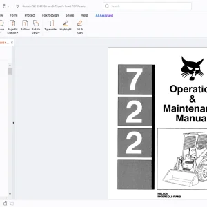 Bobcat 722 Operation & Maintenance Manual - PDF DOWNLOAD