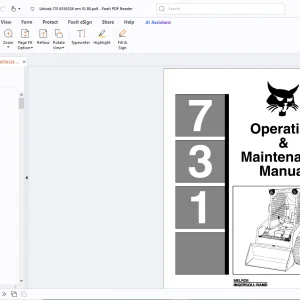 Bobcat 731 Operation & Maintenance Manual - PDF DOWNLOAD