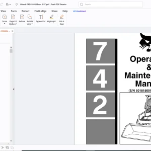 Bobcat 742 Operation & Maintenance Manual SN 501815001-501819999 PDF