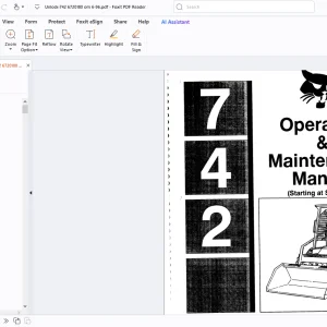 Bobcat 742 Operation & Maintenance Manual - PDF