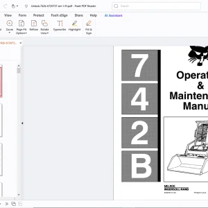Bobcat 742B Operation & Maintenance Manual - PDF DOWNLOAD