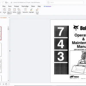 Bobcat 743 Operation & Maintenance Manual - PDF