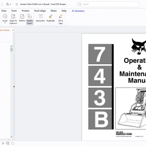Bobcat 743B Operation & Maintenance Manual - PDF DOWNLOAD