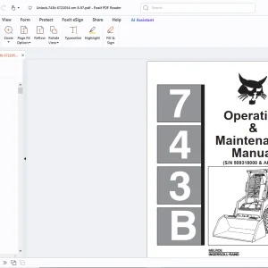 Bobcat 743B Operation & Maintenance Manual - PDF