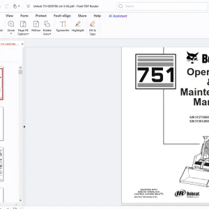 Bobcat 751 Operation & Maintenance Manual - PDF DOWLOAD