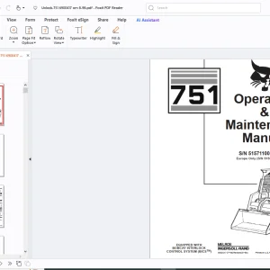 Bobcat 751 Operation & Maintenance Manual - PDF DOWNLOAD