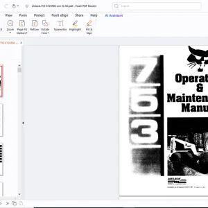 Bobcat 753 Operation & Maintenance Manual  - PDF DOWNLOAD