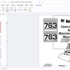 Bobcat 763 High Flow Operation & Maintenance Manual - PDF