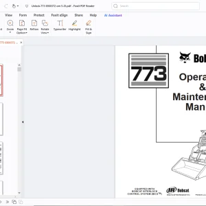 Bobcat 773 Operation & Maintenance Manual - PDF