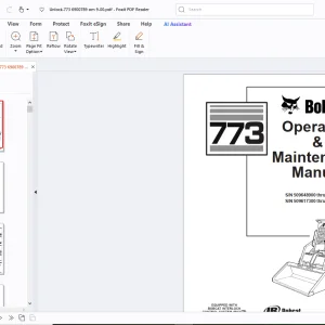 Bobcat 773 Operation & Maintenance Manual - PDF DOWNLOAD