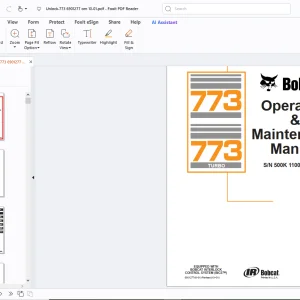 Bobcat 773 Turbo Operation & Maintenance Manual - PDF DOWNLOAD