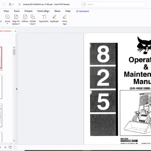 Bobcat 825 Operation & Maintenance Manual - PDF DOWNLOAD
