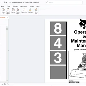 Bobcat 843 Operation & Maintenance Manual - PDF DOWNLOAD