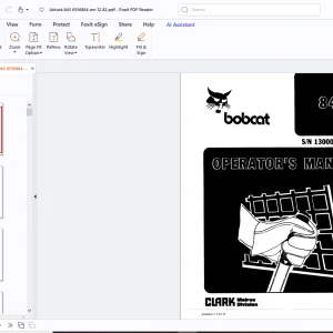Bobcat 843 Operators Manual - PDF DOWNLOAD